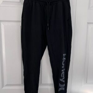 Hurley Men's Black Joggers with Logo